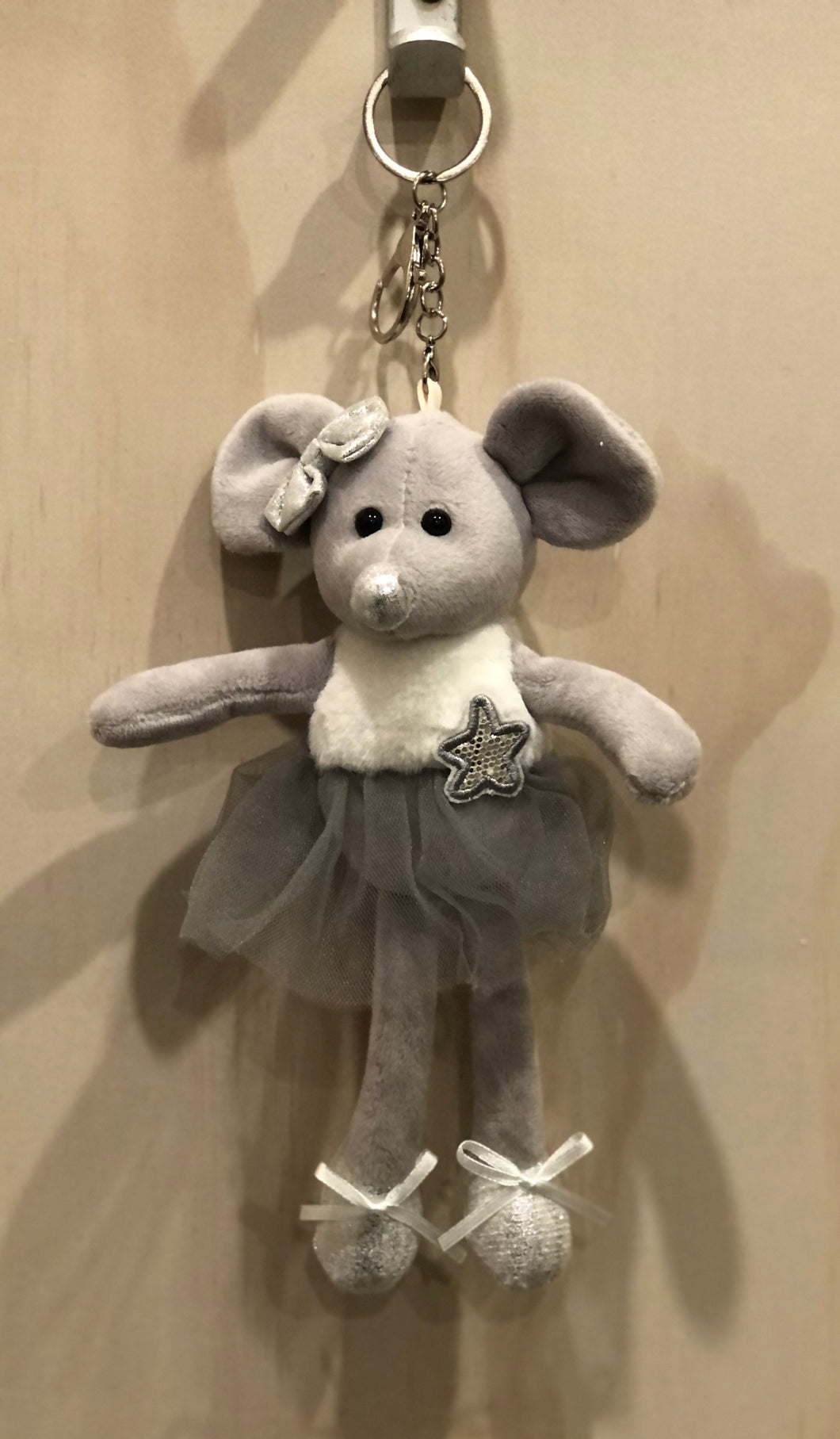 Mouse Keyring -Grey