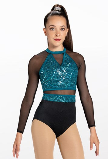 Hologram sequinned  leotard - IC