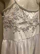 Load image into Gallery viewer, Hire - White appliqué / diamanté  Lyrical/barefoot Dress
