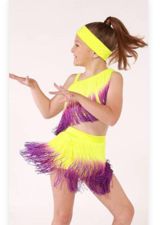 Kinetic FUNKY FRINGE + Headband Costume - size child 10