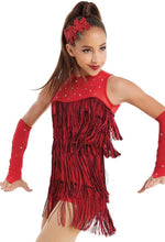 Load image into Gallery viewer, Red Fringe Dress -MA
