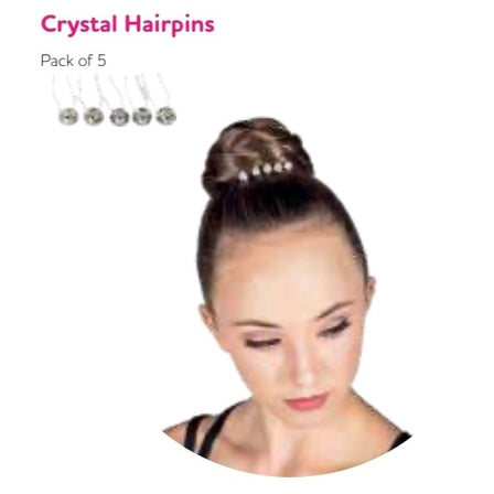 Crystal hair pins